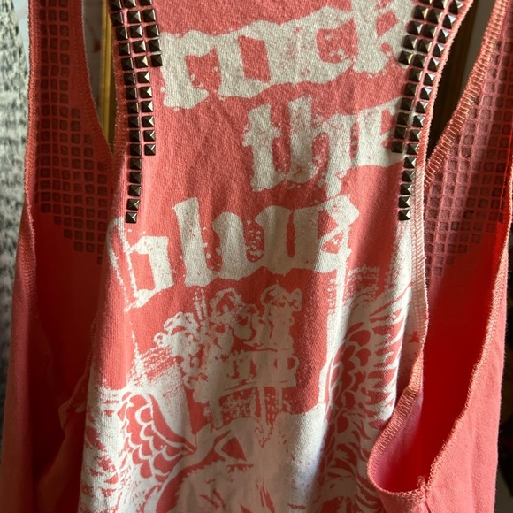Y2K Parasuco Pink Studded Women's Tank Top Small - Picture 9 of 16